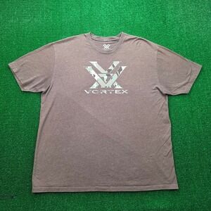 Vortex Optics Camo Logo Graphic Tshirt Mens 2XL Brown Short Sleeve Outdoors